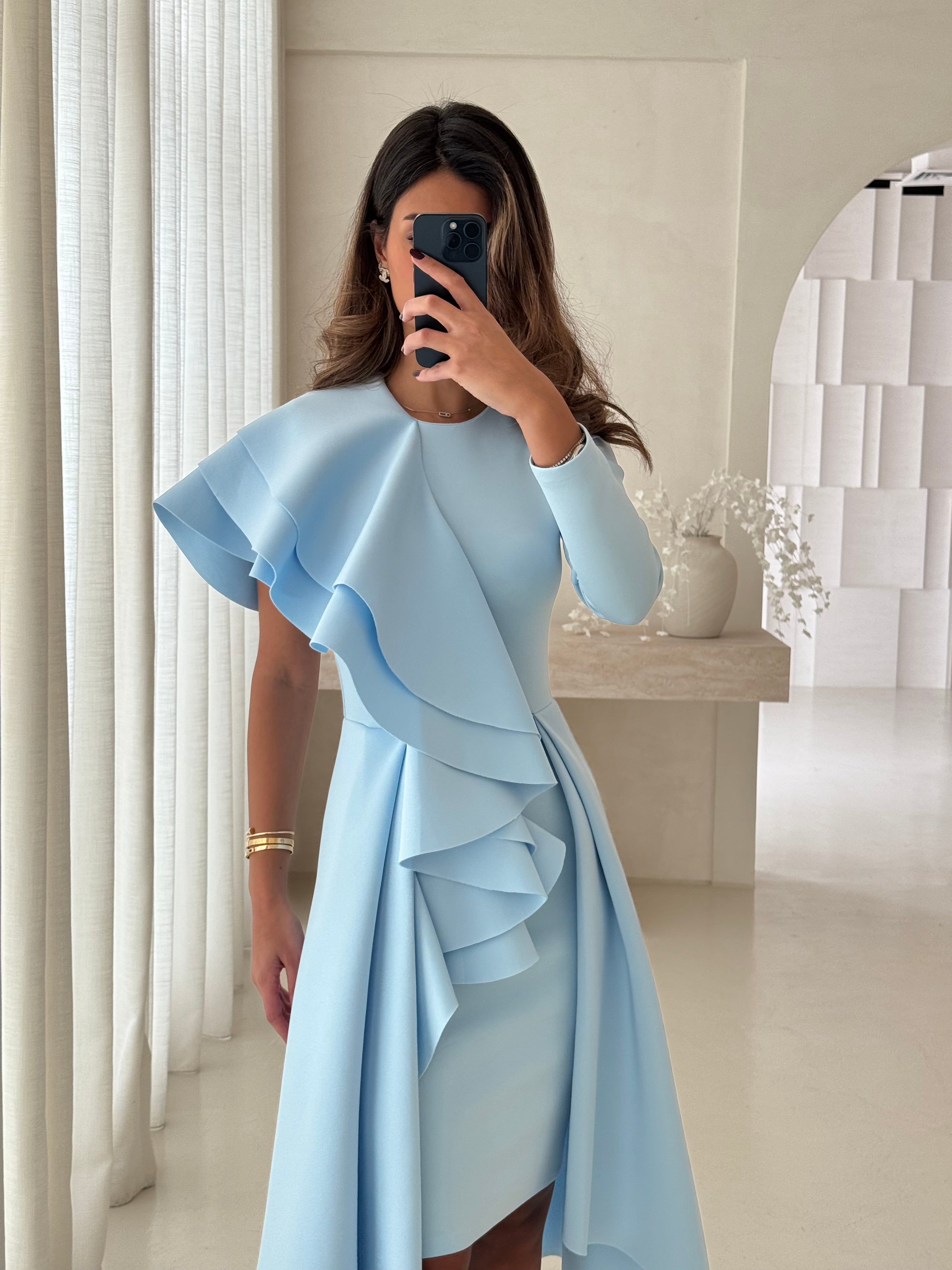 Baby Blue Ruffles Dress