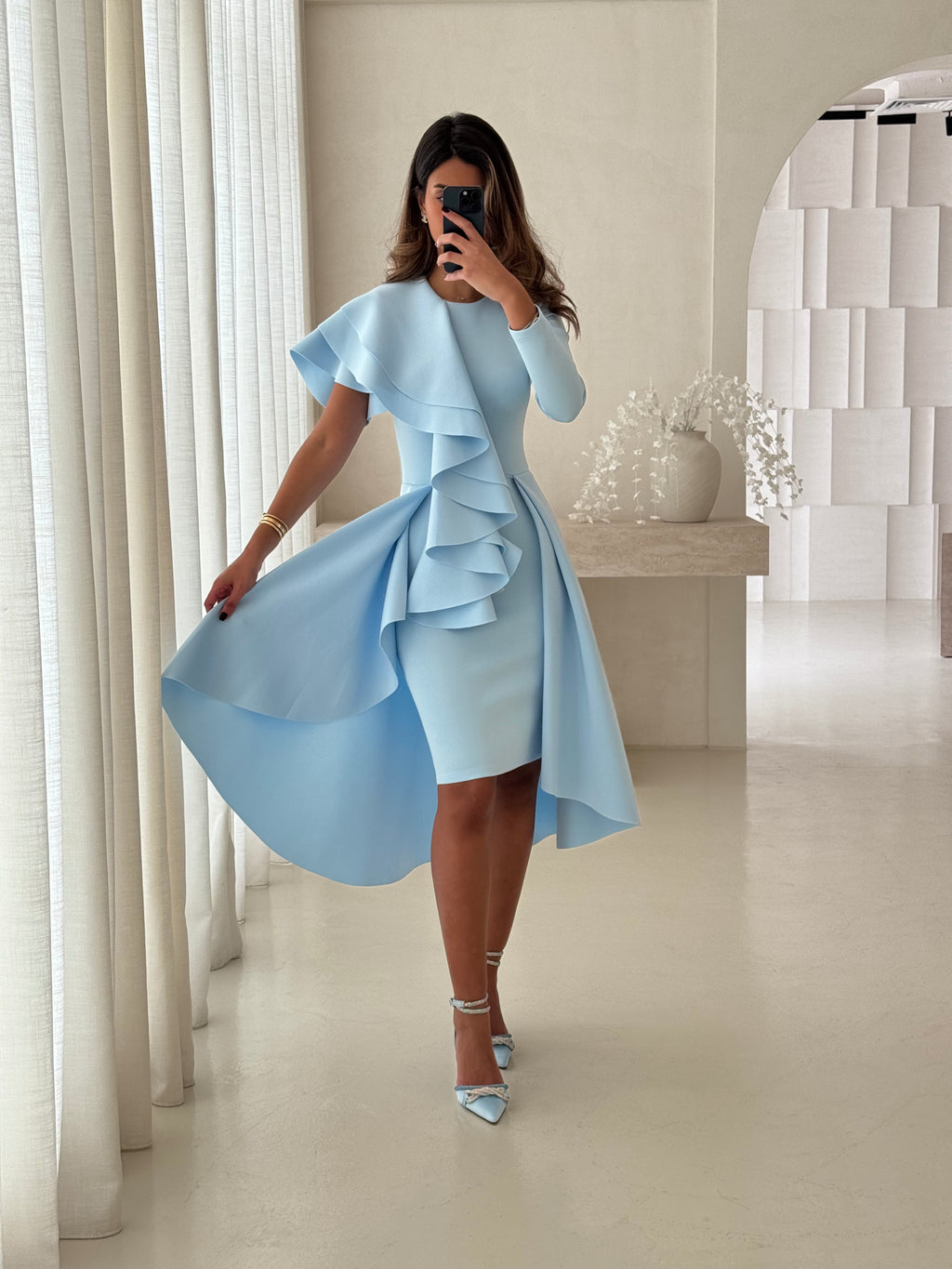 Baby Blue Ruffles Dress