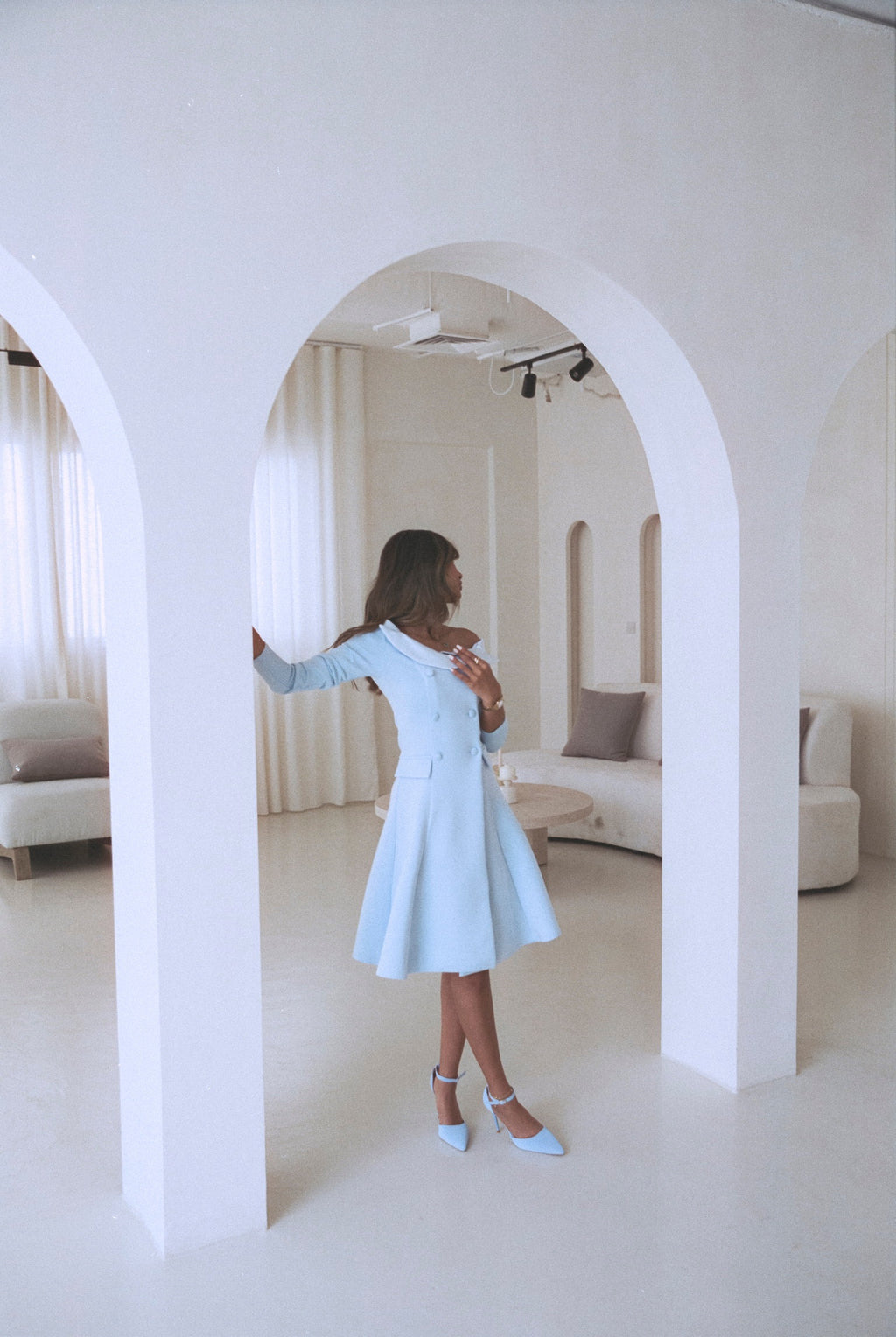 Baby Blue Blazer Dress