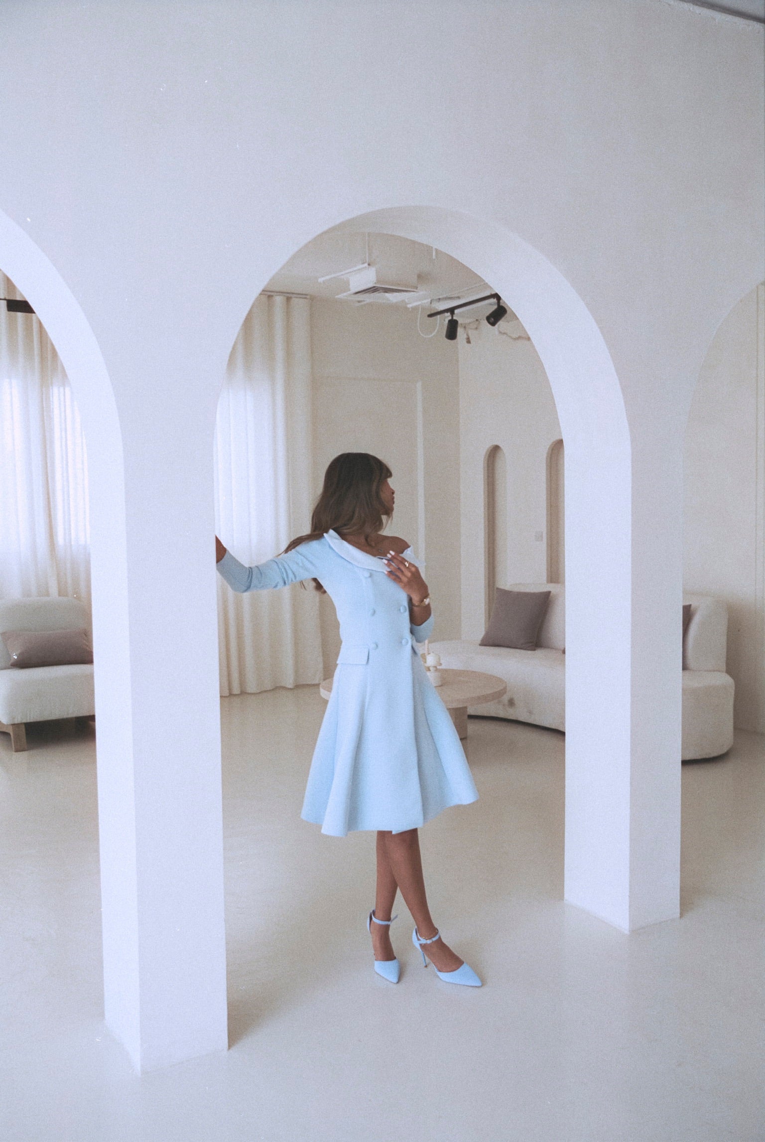 Baby Blue Blazer Dress